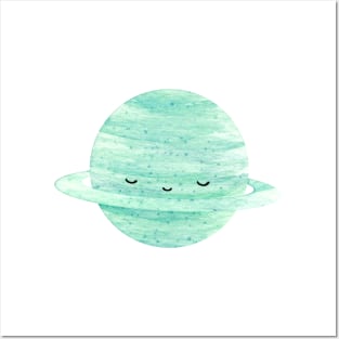 uranus cute planet Posters and Art